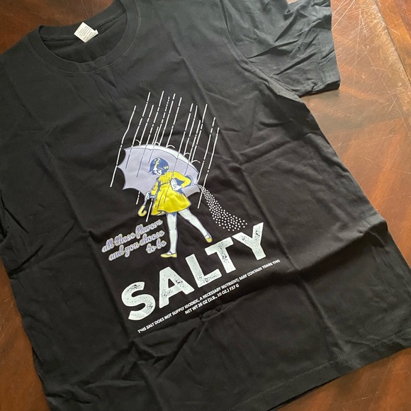 Black Short Sleeve Tee with Graphic Design - Picture 5 of 5